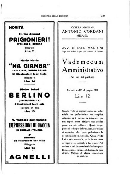 Giornale della libreria organo ufficiale della Associazione italiana editori