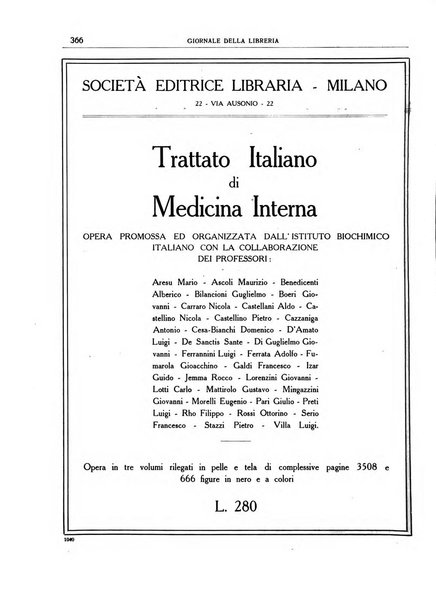 Giornale della libreria organo ufficiale della Associazione italiana editori