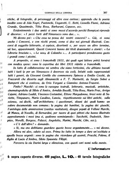 Giornale della libreria organo ufficiale della Associazione italiana editori