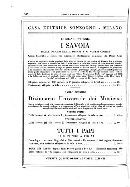 Giornale della libreria organo ufficiale della Associazione italiana editori