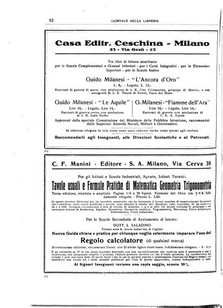 Giornale della libreria organo ufficiale della Associazione italiana editori