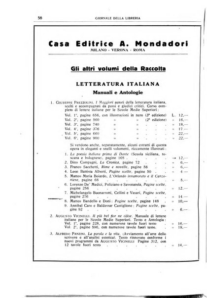 Giornale della libreria organo ufficiale della Associazione italiana editori