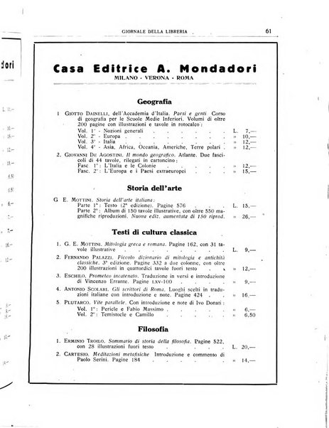 Giornale della libreria organo ufficiale della Associazione italiana editori