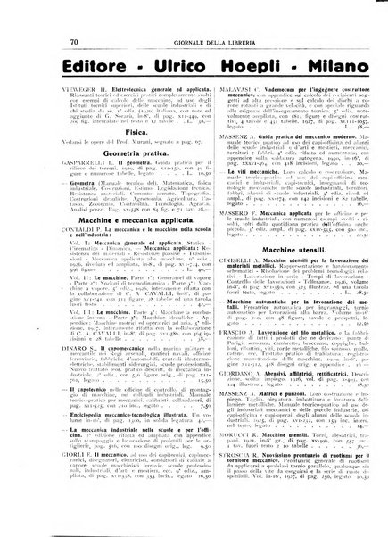 Giornale della libreria organo ufficiale della Associazione italiana editori