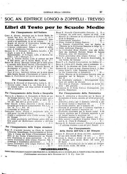 Giornale della libreria organo ufficiale della Associazione italiana editori