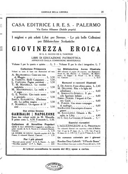 Giornale della libreria organo ufficiale della Associazione italiana editori