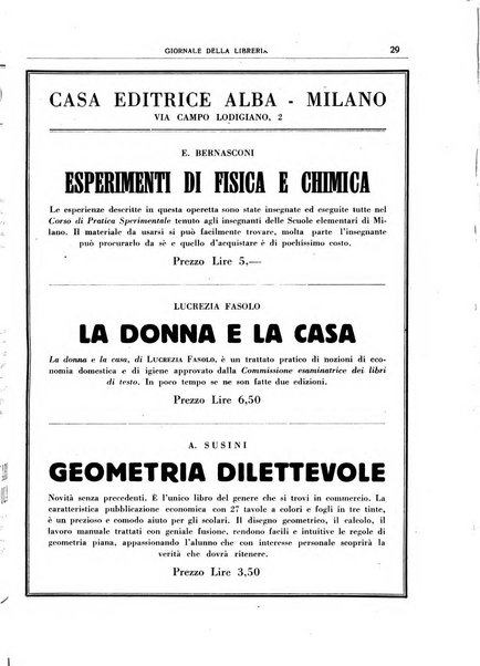 Giornale della libreria organo ufficiale della Associazione italiana editori