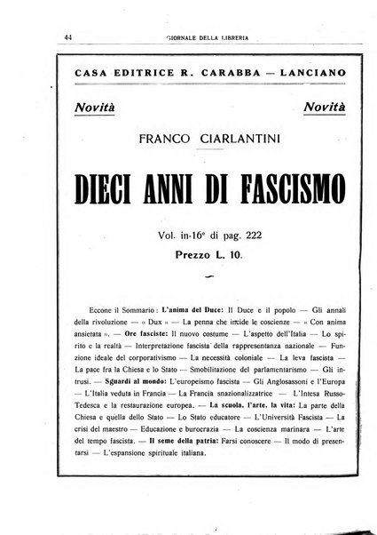 Giornale della libreria organo ufficiale della Associazione italiana editori