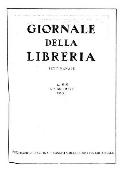 Giornale della libreria organo ufficiale della Associazione italiana editori