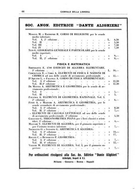 Giornale della libreria organo ufficiale della Associazione italiana editori