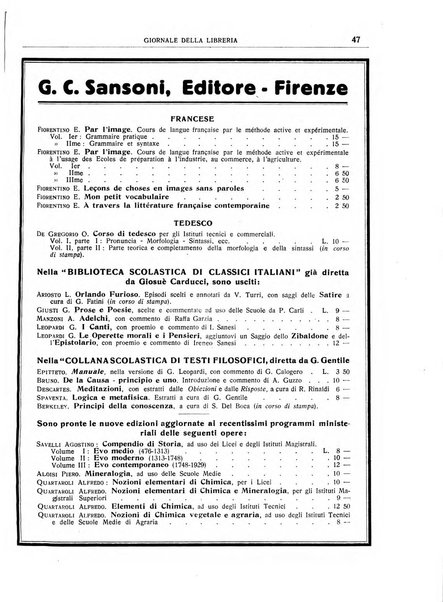 Giornale della libreria organo ufficiale della Associazione italiana editori