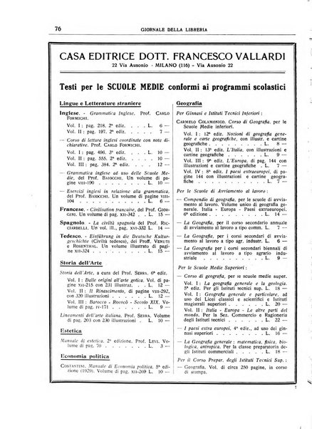 Giornale della libreria organo ufficiale della Associazione italiana editori