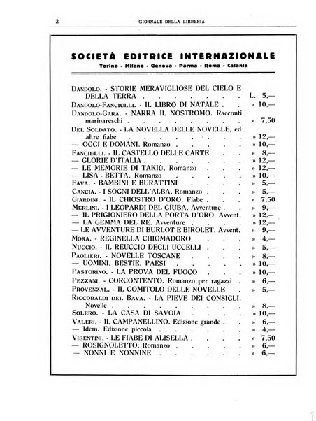 Giornale della libreria organo ufficiale della Associazione italiana editori