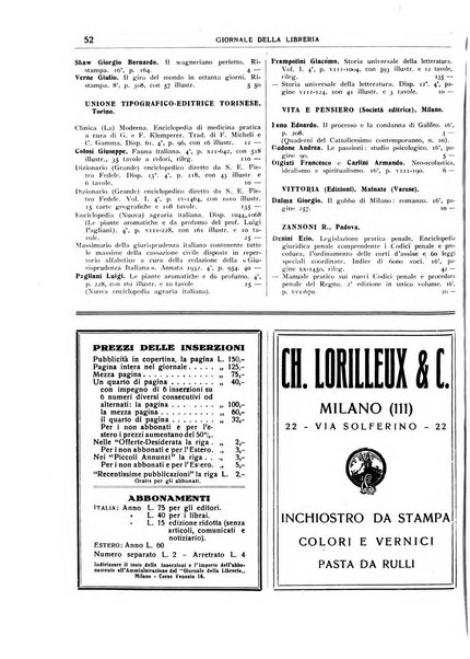 Giornale della libreria organo ufficiale della Associazione italiana editori