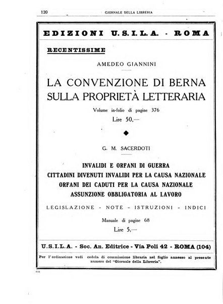 Giornale della libreria organo ufficiale della Associazione italiana editori