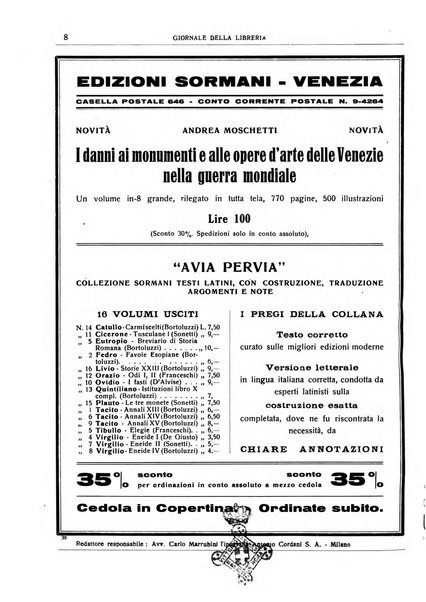 Giornale della libreria organo ufficiale della Associazione italiana editori