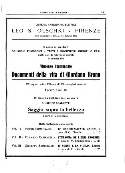 Giornale della libreria organo ufficiale della Associazione italiana editori