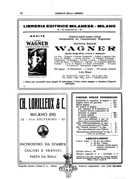 Giornale della libreria organo ufficiale della Associazione italiana editori