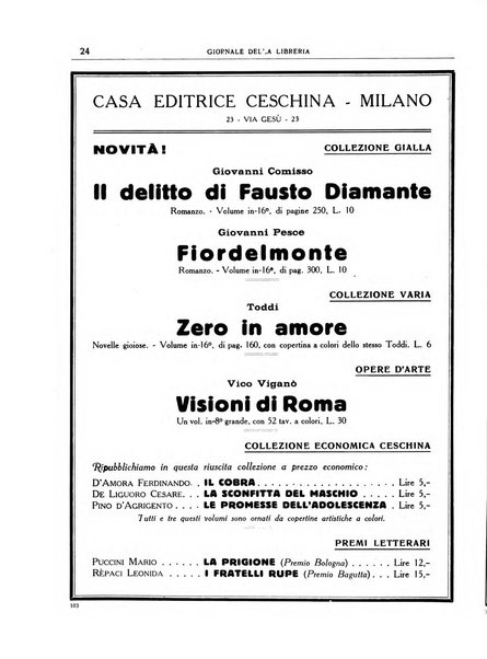 Giornale della libreria organo ufficiale della Associazione italiana editori