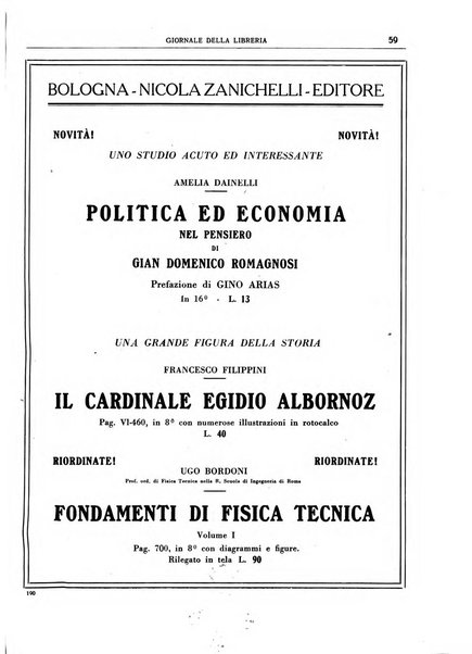 Giornale della libreria organo ufficiale della Associazione italiana editori