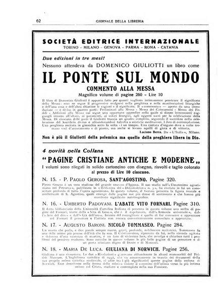 Giornale della libreria organo ufficiale della Associazione italiana editori