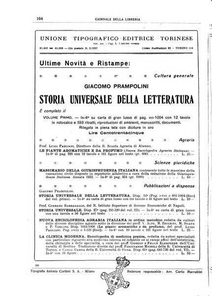 Giornale della libreria organo ufficiale della Associazione italiana editori