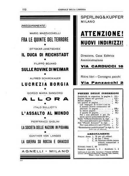 Giornale della libreria organo ufficiale della Associazione italiana editori