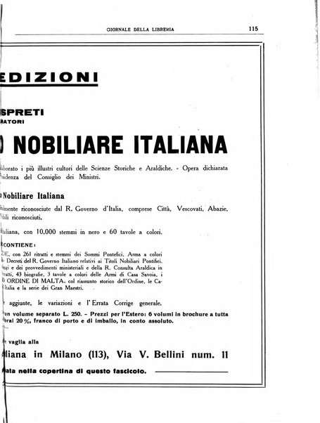 Giornale della libreria organo ufficiale della Associazione italiana editori