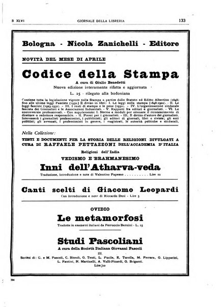 Giornale della libreria organo ufficiale della Associazione italiana editori