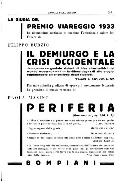 Giornale della libreria organo ufficiale della Associazione italiana editori