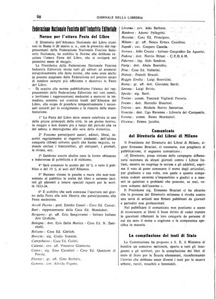 Giornale della libreria organo ufficiale della Associazione italiana editori