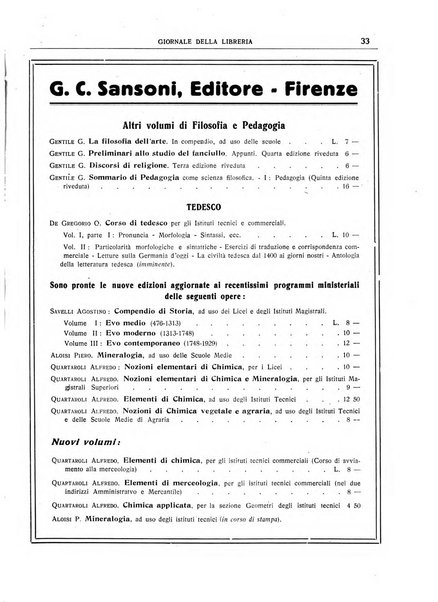 Giornale della libreria organo ufficiale della Associazione italiana editori