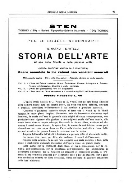 Giornale della libreria organo ufficiale della Associazione italiana editori