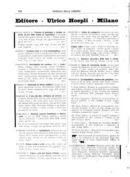 Giornale della libreria organo ufficiale della Associazione italiana editori