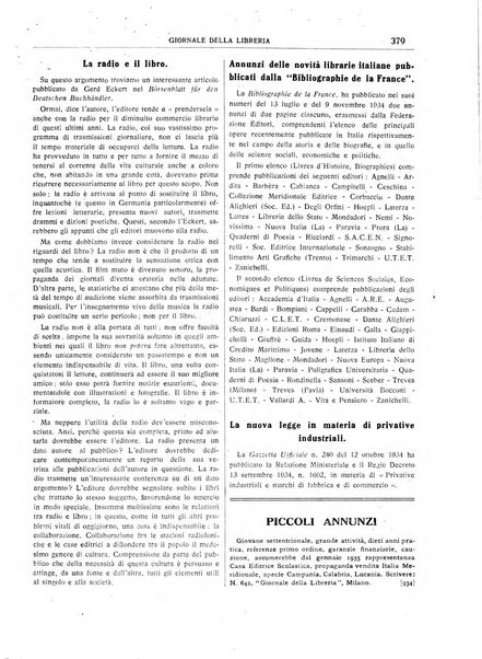 Giornale della libreria organo ufficiale della Associazione italiana editori