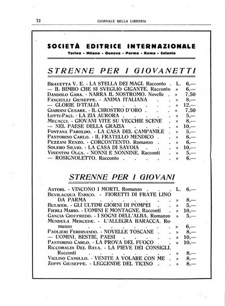 Giornale della libreria organo ufficiale della Associazione italiana editori