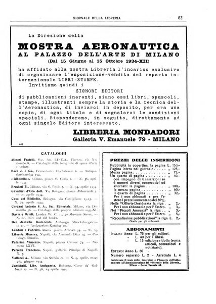 Giornale della libreria organo ufficiale della Associazione italiana editori