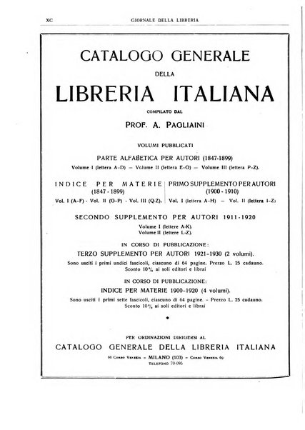 Giornale della libreria organo ufficiale della Associazione italiana editori