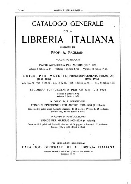 Giornale della libreria organo ufficiale della Associazione italiana editori