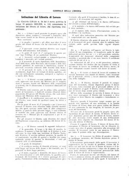 Giornale della libreria organo ufficiale della Associazione italiana editori