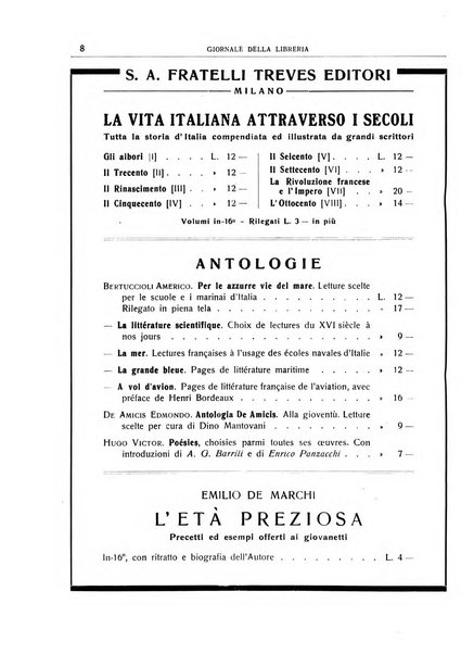 Giornale della libreria organo ufficiale della Associazione italiana editori