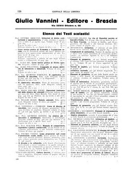 Giornale della libreria organo ufficiale della Associazione italiana editori