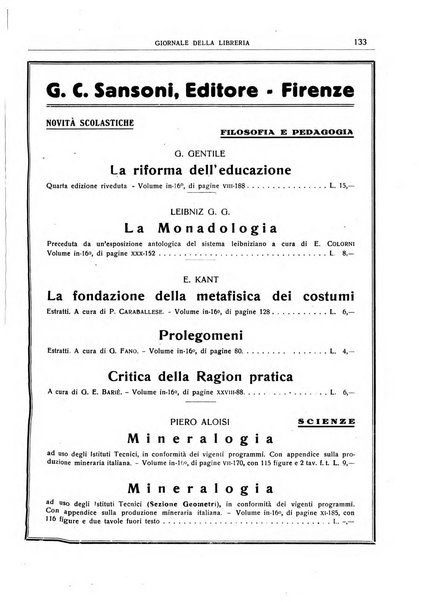 Giornale della libreria organo ufficiale della Associazione italiana editori