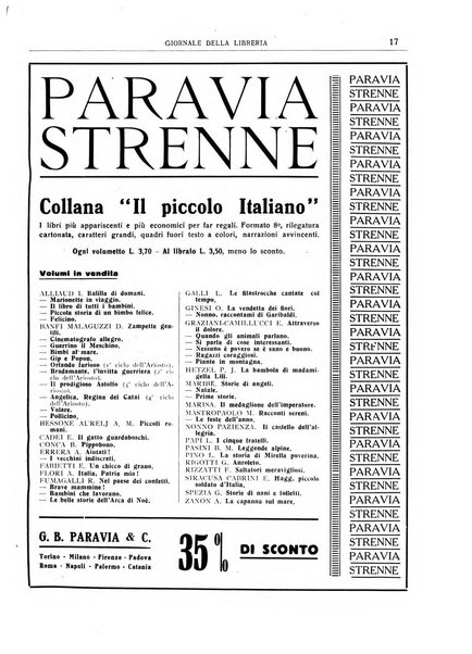 Giornale della libreria organo ufficiale della Associazione italiana editori