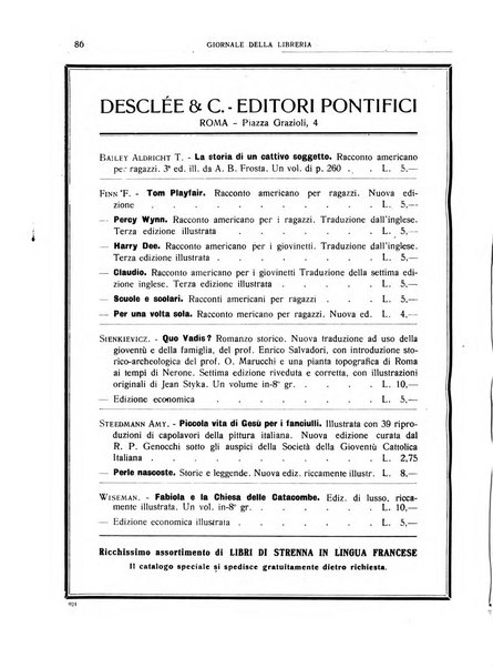 Giornale della libreria organo ufficiale della Associazione italiana editori