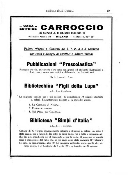 Giornale della libreria organo ufficiale della Associazione italiana editori