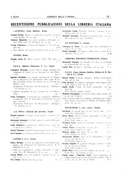 Giornale della libreria organo ufficiale della Associazione italiana editori