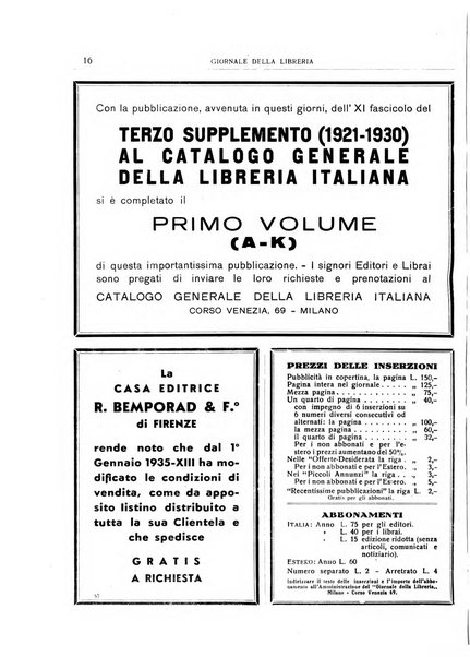 Giornale della libreria organo ufficiale della Associazione italiana editori