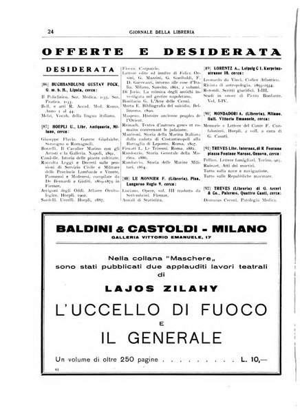 Giornale della libreria organo ufficiale della Associazione italiana editori