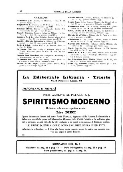 Giornale della libreria organo ufficiale della Associazione italiana editori